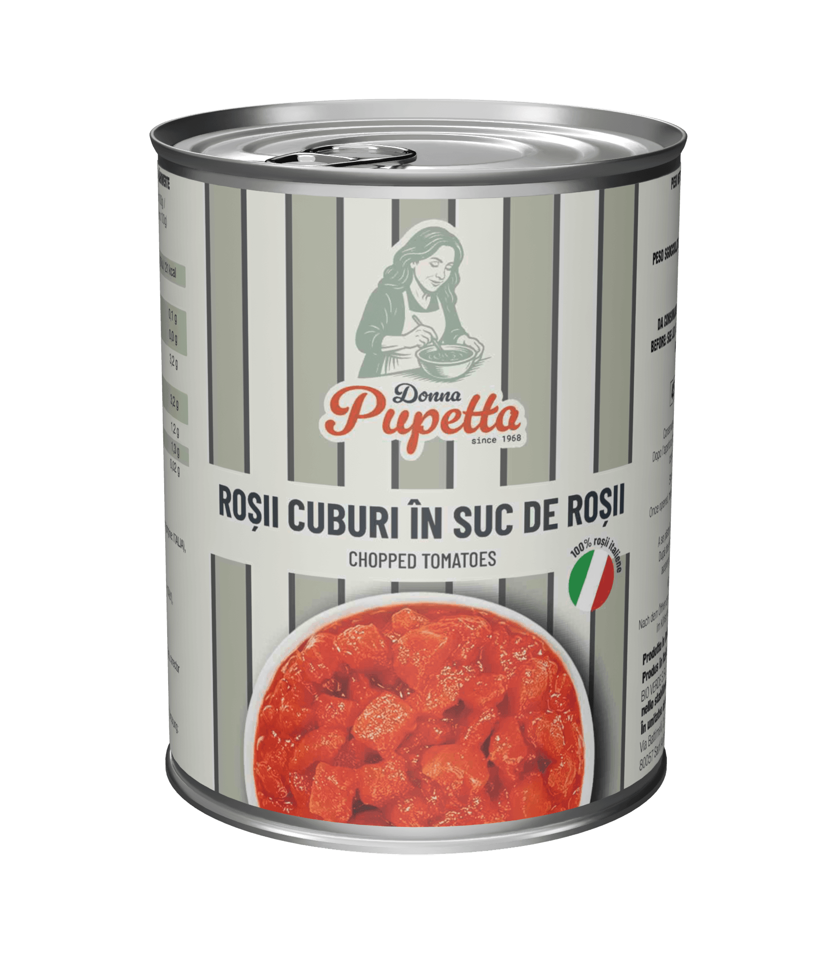 Donna Pupetta Rosii Cuburi 400g / 240g scurs